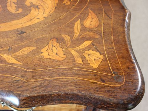 18TH CENTURY DUTCH MARQUETRY BOMBE OAK CHEST OF DRAWERS - ADDITIONAL PHOTO 4