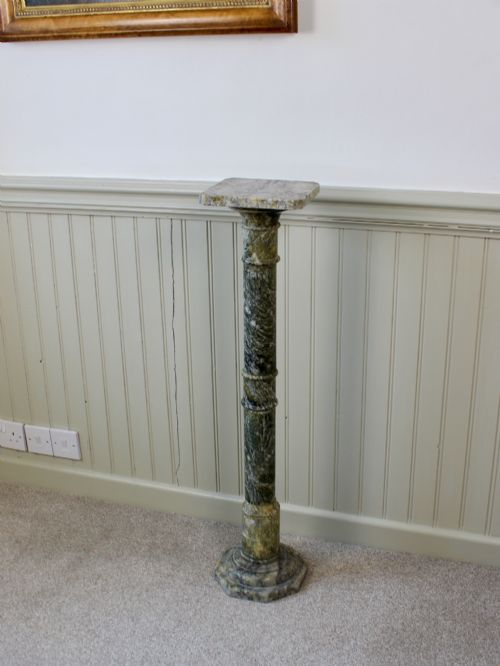 NEOCLASSICAL MARBLE STATUARY PEDESTAL - ADDITIONAL PHOTO 1
