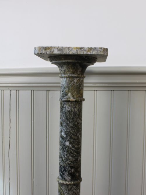 NEOCLASSICAL MARBLE STATUARY PEDESTAL - ADDITIONAL PHOTO 4