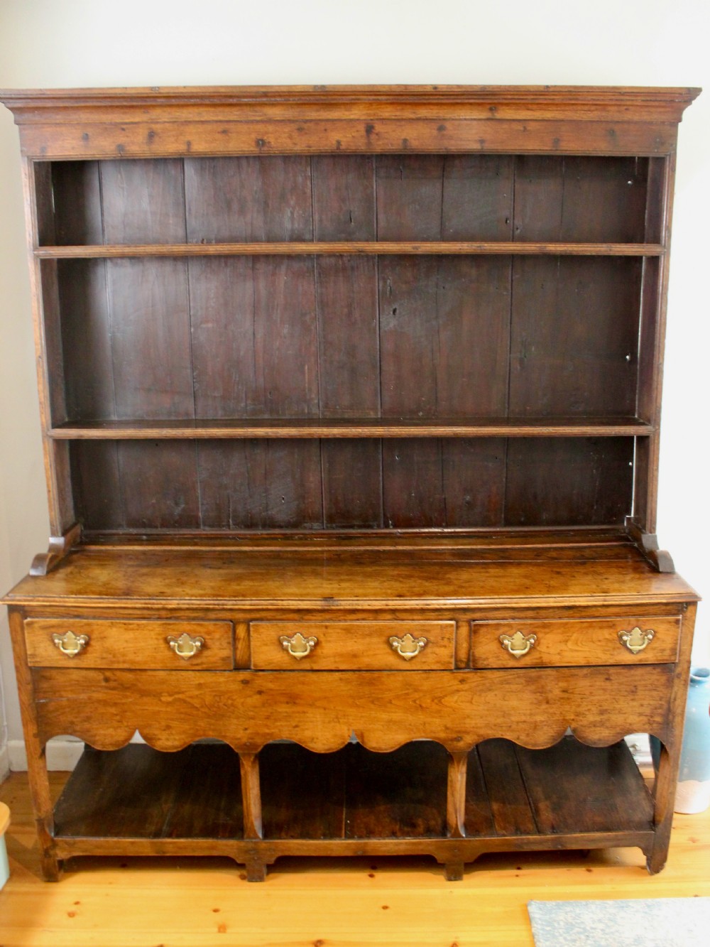 Small Georgian Welsh Oak Potboard Dresser