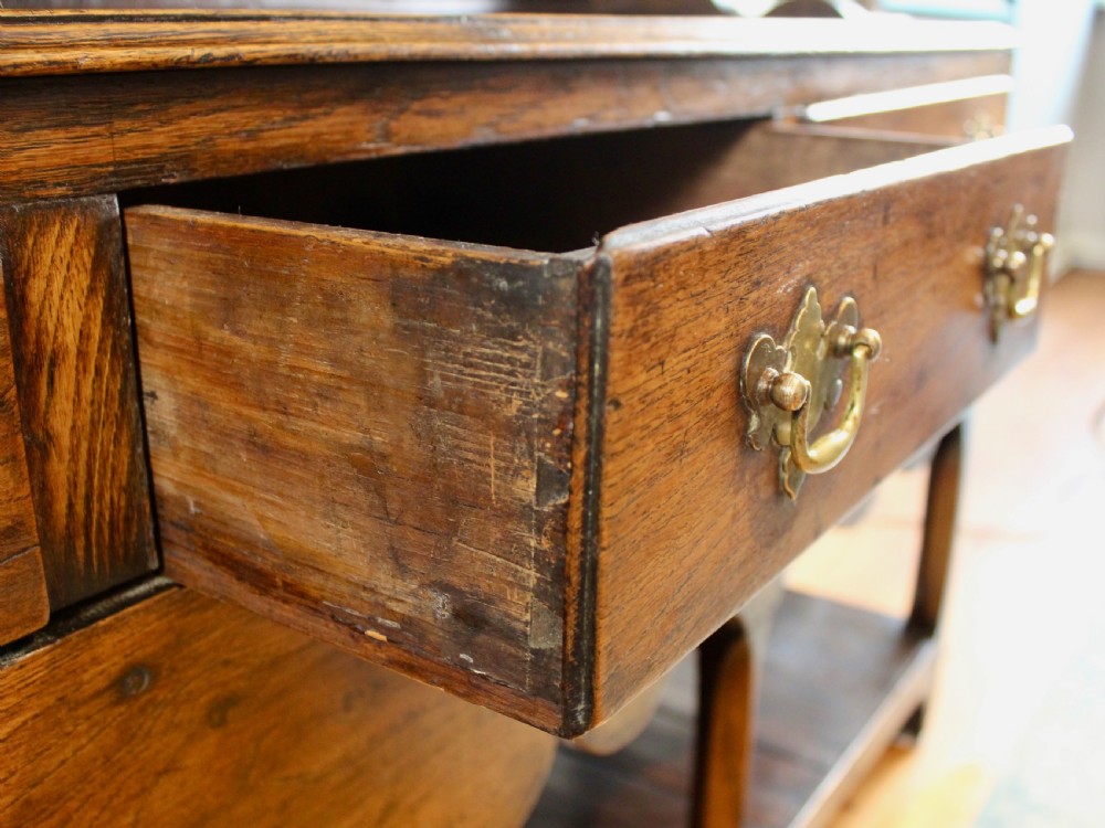 Small Georgian Welsh Oak Potboard Dresser View VI