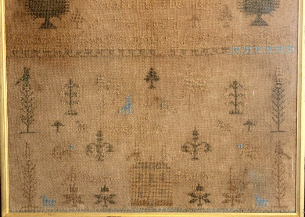 George III needlework sampler, by Matilda Wilcockson, Aged 13 View III