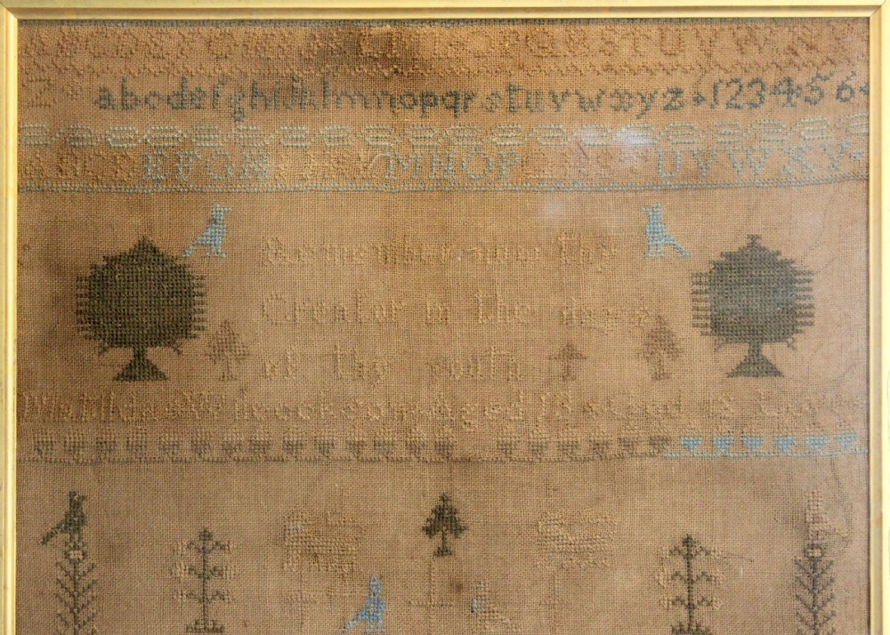George III needlework sampler, by Matilda Wilcockson, Aged 13 View IV