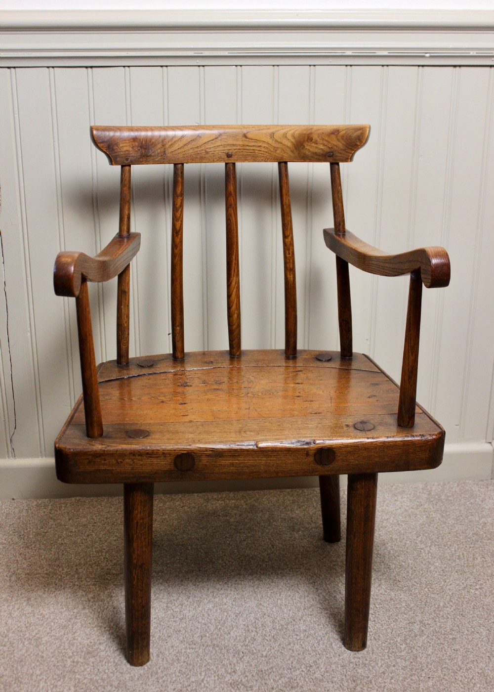Rare Primitive Irish Hedge/Famine Chair View II