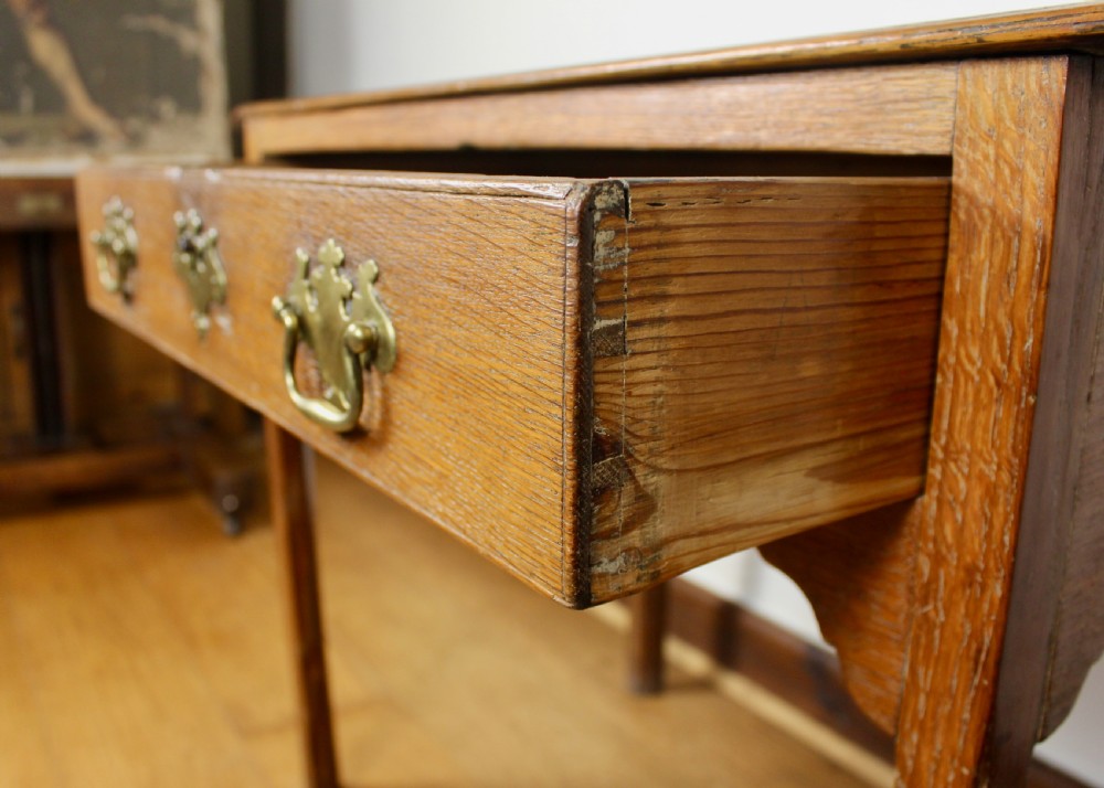 George III Oak Side Table circa. 1800 View VII