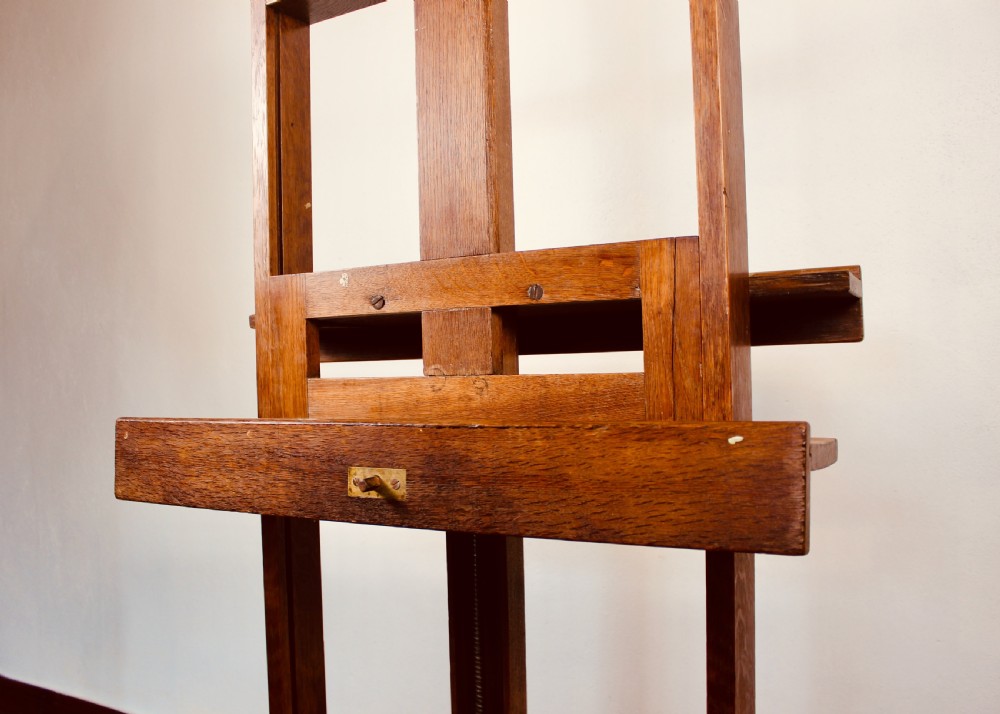 19th Century Oak Artist's Adjustable Studio Easel View IX