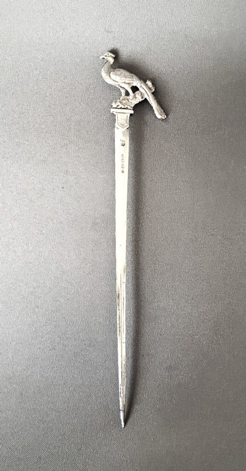 A Very Rare Fox Brothers Victorian Silver Game Skewer