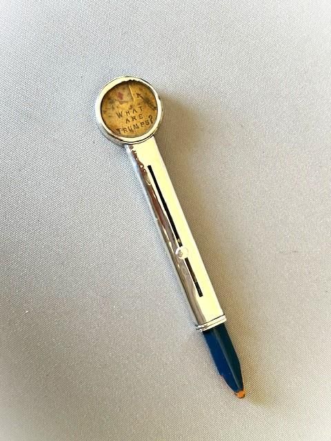An Extremely Rare Edwardian Chester Silver Trump Marker & Pencil