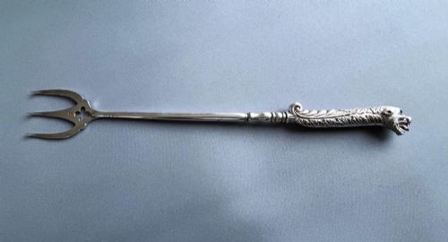 A Fabulous Victorian Silver Panther Toasting Fork