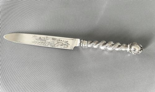 A Magnificent Mid Victorian Silver Fish Serving Knife