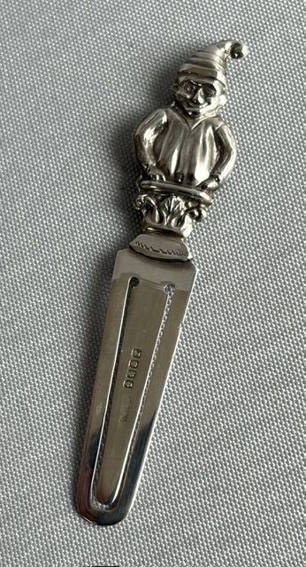 A rare Scottish hallmarked silver Mr. Punch bookmark
