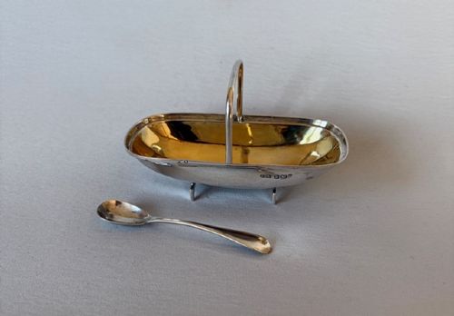 A Fabulous Edwardian Novelty Silver Trug Condiment Dish