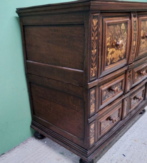 MARQUETRY CHEST 17TH CENTURY - ADDITIONAL PHOTO 4