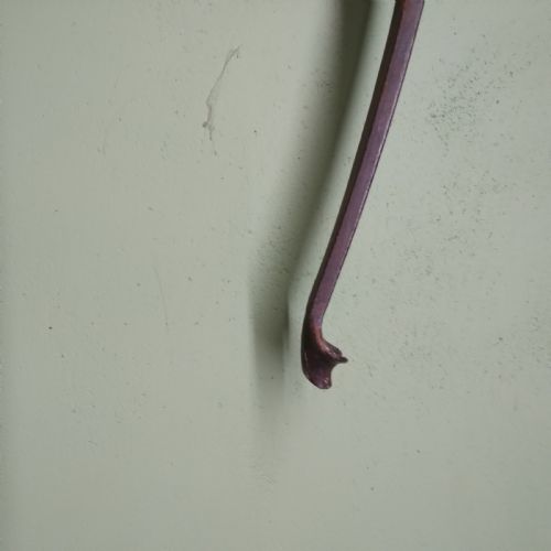 ANTIQUE CROSSBOW MATERIAL WO0D IRON AND BRASS EMBELLISHMENTS - ADDITIONAL PHOTO 3