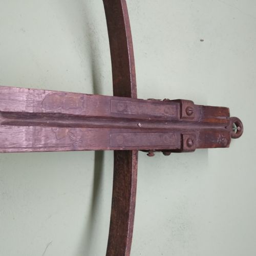 ANTIQUE CROSSBOW MATERIAL WO0D IRON AND BRASS EMBELLISHMENTS - ADDITIONAL PHOTO 6