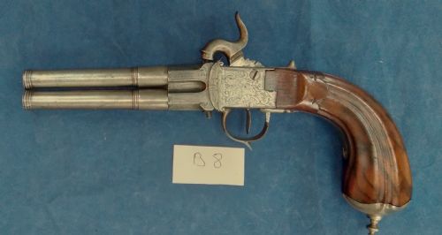 ANTIQUE REVOLVING BARREL PISTOL EARLY 19TH CENTURY - ADDITIONAL PHOTO 1