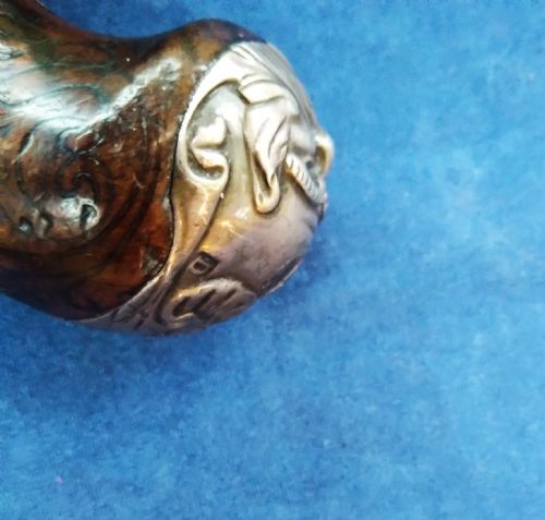 ANTIQUE FLINTLOCK PISTOL WITH SILVER MOUNT - ADDITIONAL PHOTO 5