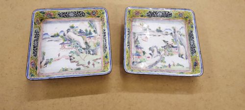 chinese enamelled bowls - CATEGORY: ANTIQUE CERAMICS - DATED 19TH CENTURY