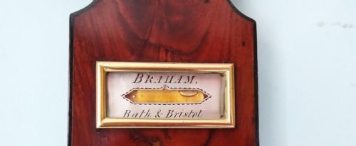 ANTIQUE MAHOGANY BAROMETER OF SMALL SIZE - ADDITIONAL PHOTO 3
