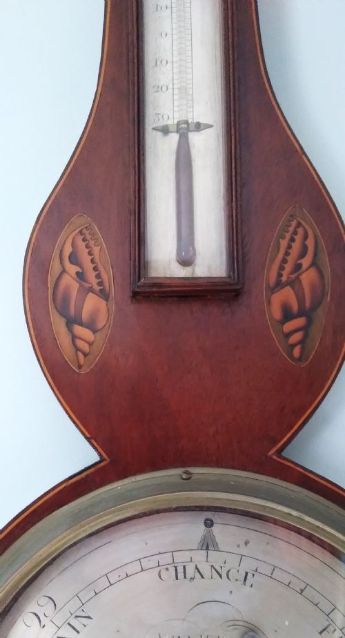 ANTIQUE INLAID BAROMETER - ADDITIONAL PHOTO 3