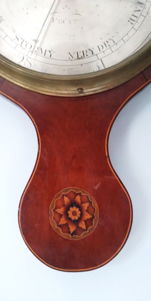 ANTIQUE INLAID BAROMETER - ADDITIONAL PHOTO 4
