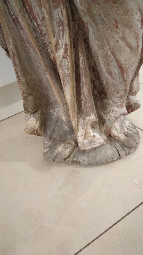 LATE MEDIEVAL CARVED CHURCH FIGURE OF JOSEPH - ADDITIONAL PHOTO 4