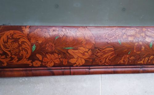 18TH CENTURY FLORAL MARQUETRY CUSHION MIRROR - ADDITIONAL PHOTO 3