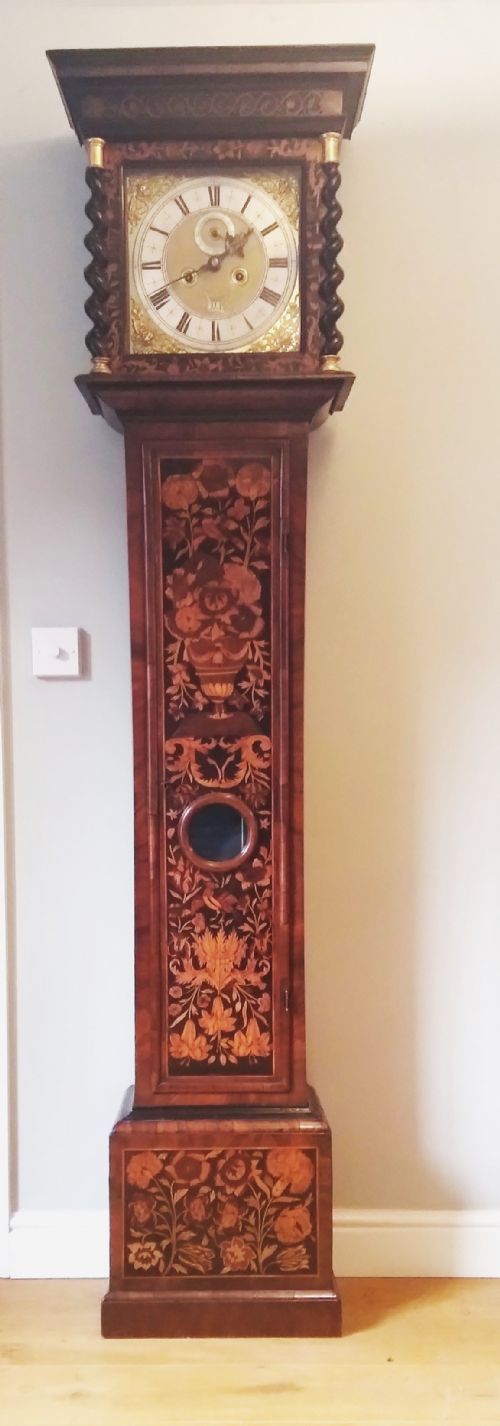 17TH CENTURY MARQUETRY LONGCASE CLOCK BY JOHN CLOWNS LONDON - ADDITIONAL PHOTO 23