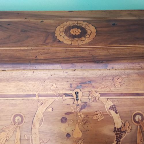 MALTESE 18TH CENTURY FRUITWOOD MARQUETRY BUREAU - ADDITIONAL PHOTO 3