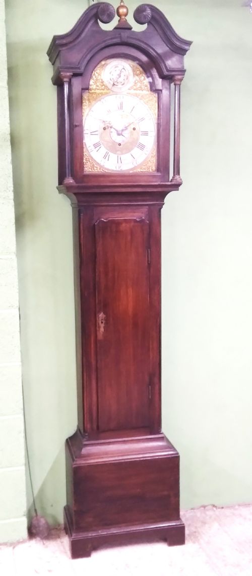 18th century three trained longcase clock - CATEGORY: ANTIQUE CLOCKS - DATED 18TH CENTURY