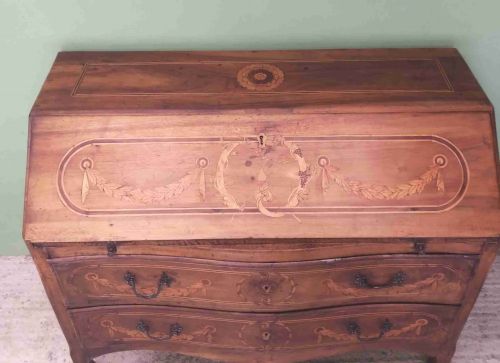 MALTESE 18TH CENTURY FRUITWOOD MARQUETRY BUREAU - ADDITIONAL PHOTO 2