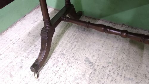 GEORGE THE 111 MAHOGANY INLAID SOFA TABLE - ADDITIONAL PHOTO 5