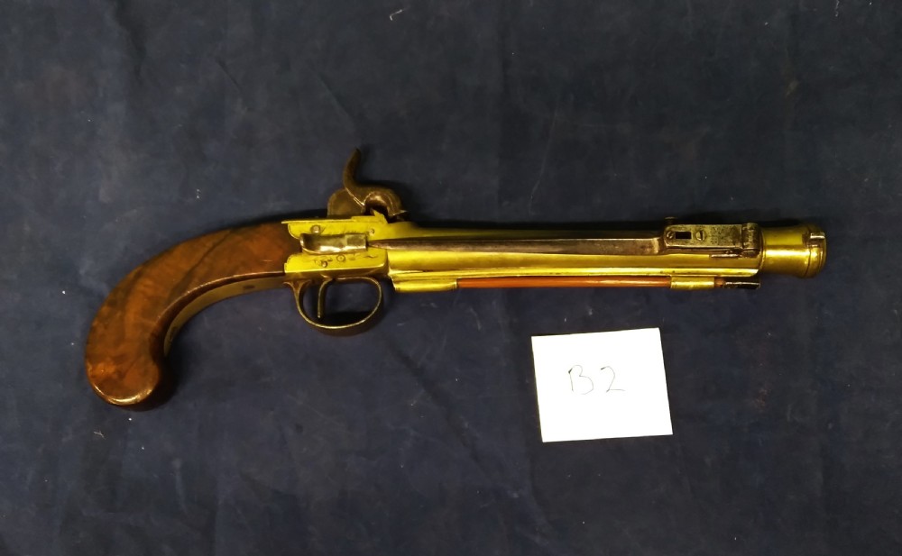 ANTIQUE BLUNDERBUSS BAYONET PISTOL