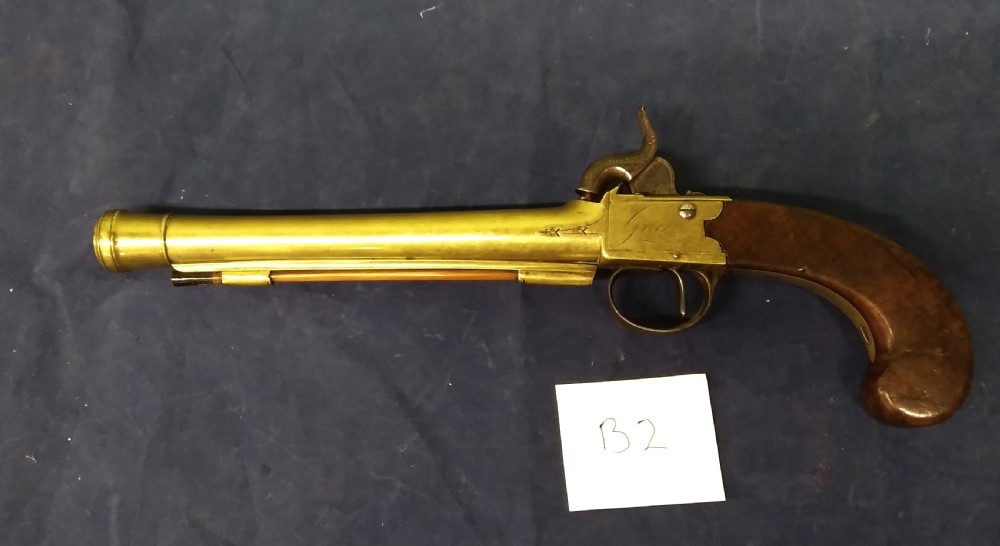 ANTIQUE BLUNDERBUSS BAYONET PISTOL View III