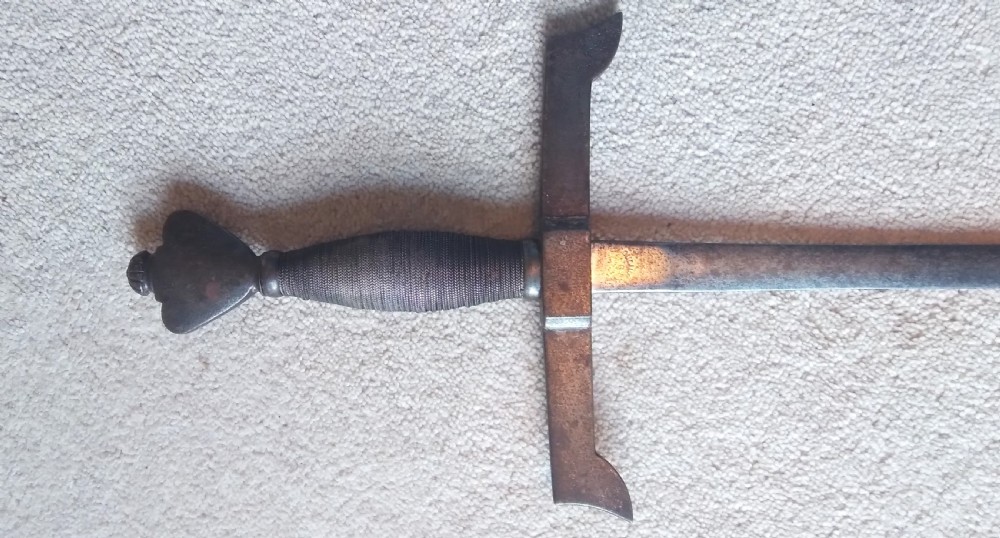 ANTIQUE  IRON BATTLE SWORD View II