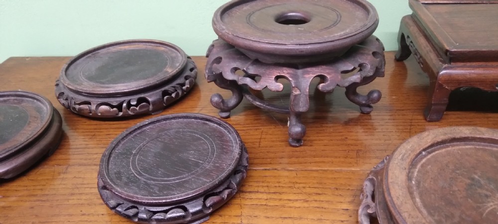  19 CHINESE HARDWOOD STANDS View II