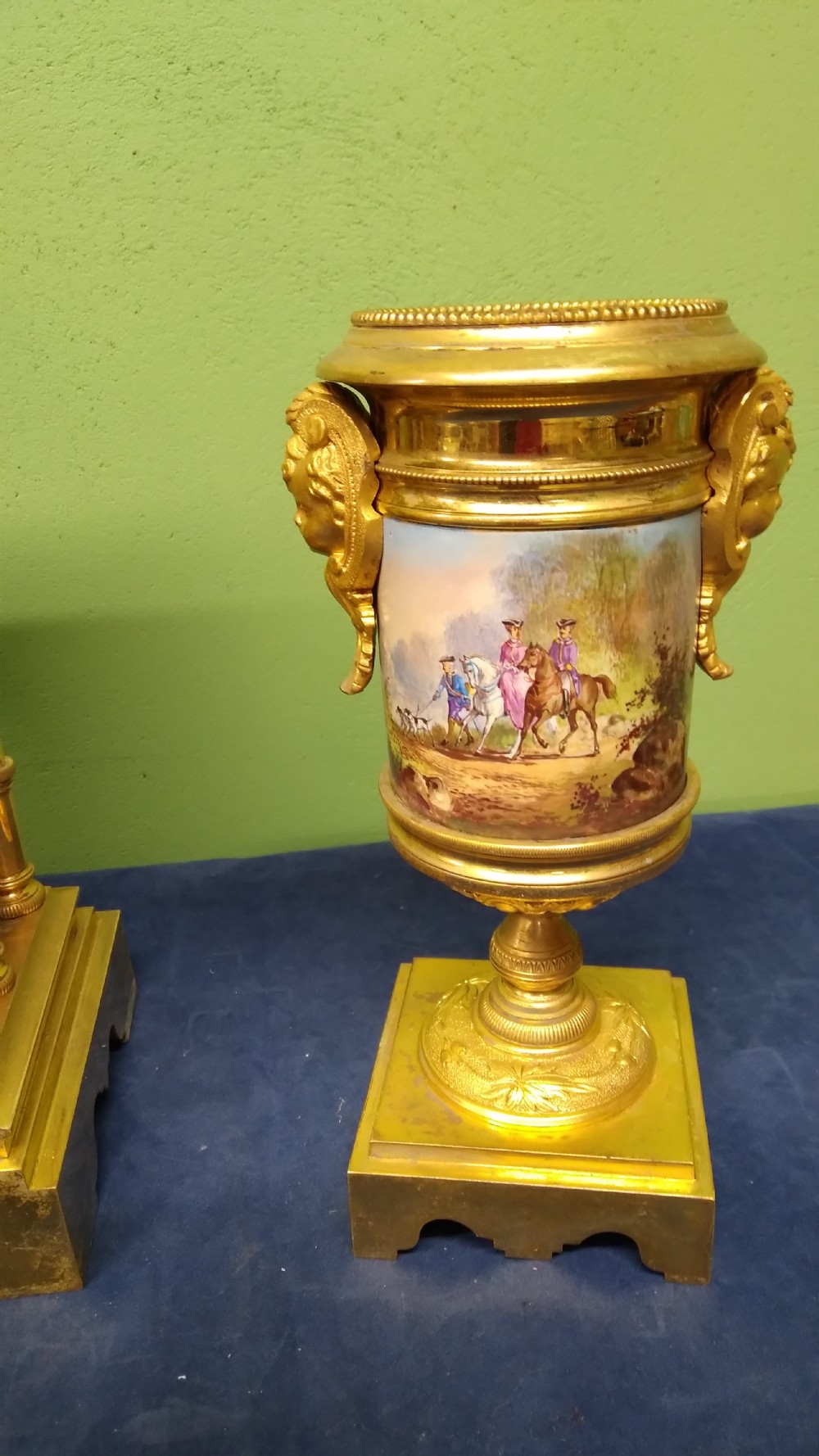 ANTIQUE FRENCH ORMOLU AND SEVRES CLOCKS SET View VIII