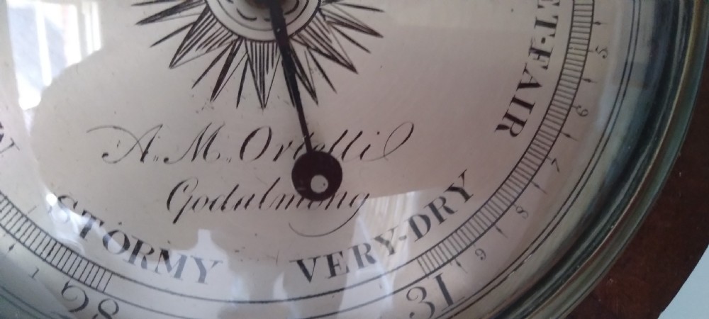ANTIQUE MAHOGANY BAROMETER View IV