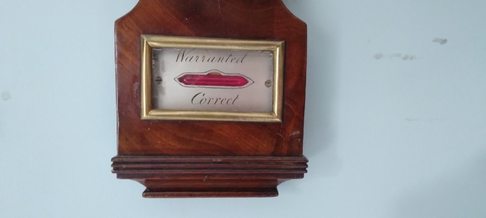 ANTIQUE MAHOGANY BAROMETER View V