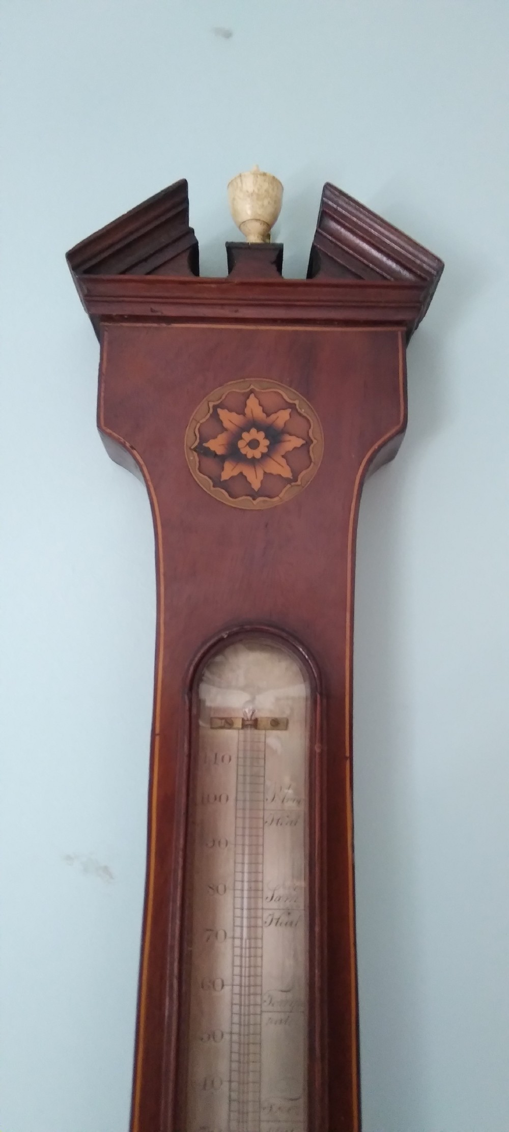 ANTIQUE INLAID BAROMETER View III