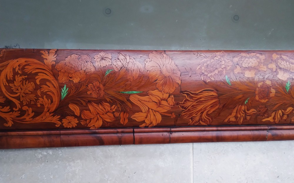 18TH CENTURY FLORAL MARQUETRY  CUSHION MIRROR View IV