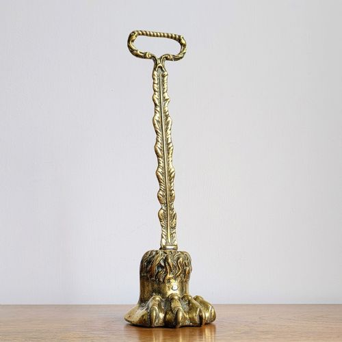 Victorian 19th Century Hairy Paw Brass Door Porter