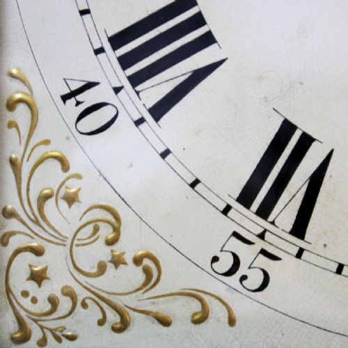 8 DAY MAHOGANY LONGCASE CLOCK WITH EARLY PAINTED DIAL BY JOHN DOUGLASS OF CHERTSEY CIRCA 1780 LONG CASE LONDON STYLE - ADDITIONAL PHOTO 7