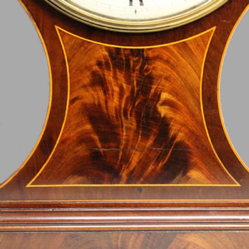 GEORGIAN BALLOON STYLE MAHOGANY TABLE CLOCK BY HENRY HARRIS OF LONDON CIRCA 1800 - ADDITIONAL PHOTO 6