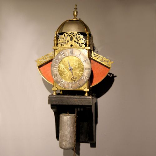 A WINGED LANTERN CLOCK WITH ORIGINAL VERGE ESCAPEMENT BY JOHN WRIGHT OF MANSFIELD CIRCA 1690 - ADDITIONAL PHOTO 2