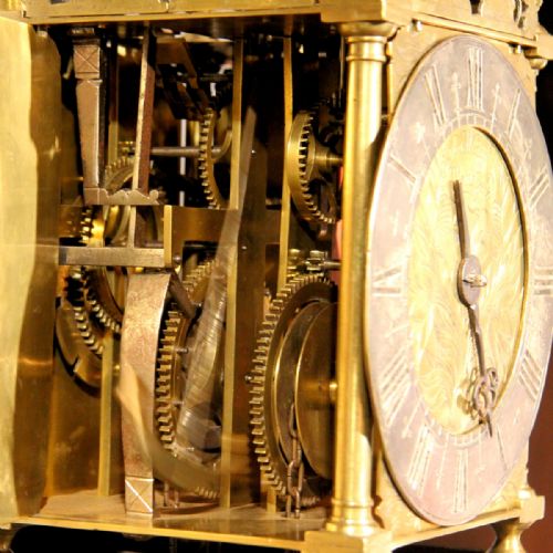 A WINGED LANTERN CLOCK WITH ORIGINAL VERGE ESCAPEMENT BY JOHN WRIGHT OF MANSFIELD CIRCA 1690 - ADDITIONAL PHOTO 5
