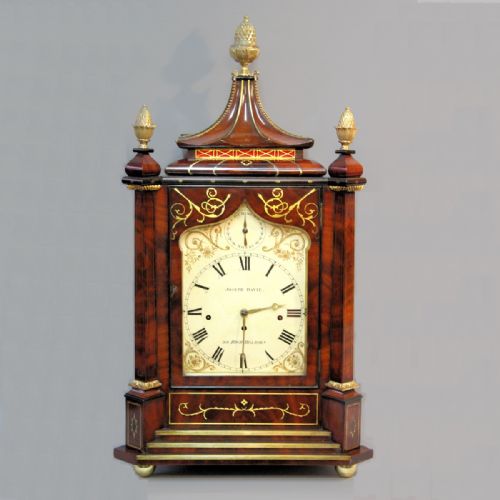 a large quarter chiming bracket clock in an inlaid mahogany case circa 1850 - CATEGORY: ANTIQUE CLOCKS - DATED 19TH CENTURY