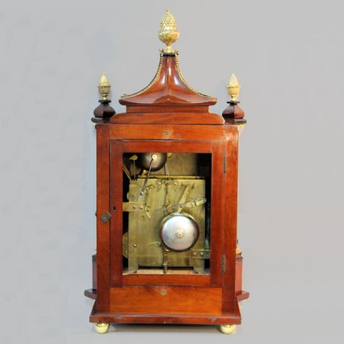 A LARGE QUARTER CHIMING BRACKET CLOCK IN AN INLAID MAHOGANY CASE CIRCA 1850 - ADDITIONAL PHOTO 8