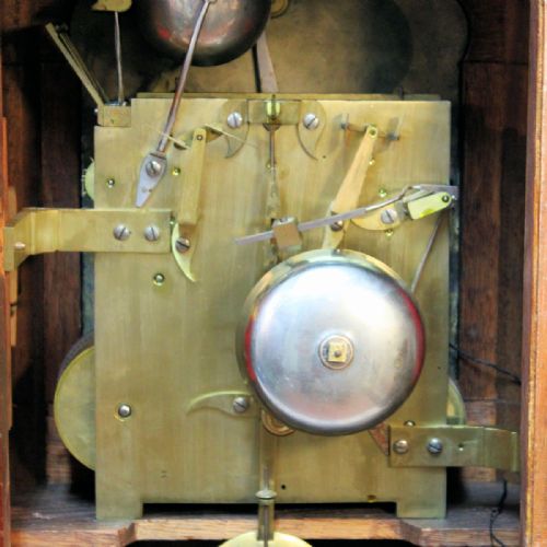 A LARGE QUARTER CHIMING BRACKET CLOCK IN AN INLAID MAHOGANY CASE CIRCA 1850 - ADDITIONAL PHOTO 9