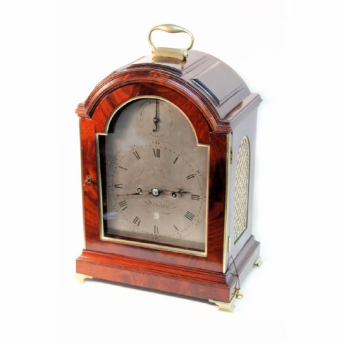 a verge escapement bracket clock in a triple pad breakarch mahogany case by jabez smith of london circa 1790 - CATEGORY: ANTIQUE CLOCKS - DATED 18TH CENTURY